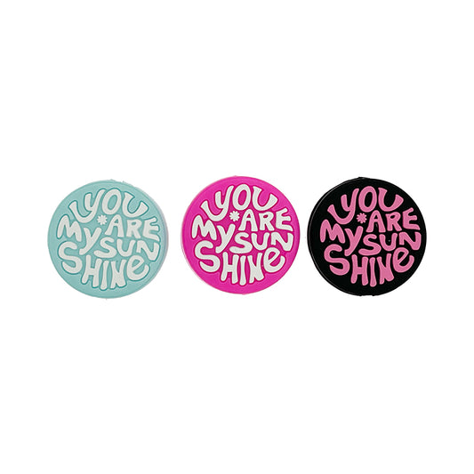 20pcs Silicone Focal Beads You Are My Sunshine Raised Text Design