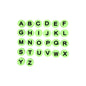 15mm Flat 7 Color 26 English Letters Silicone Focal Beads