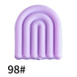 20pcs Silicone Focal Beads Arch Solid Color Design 24