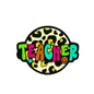 20pcs Silicone Focal Beads Teacher Colorful Lettering Leopard Print Circle