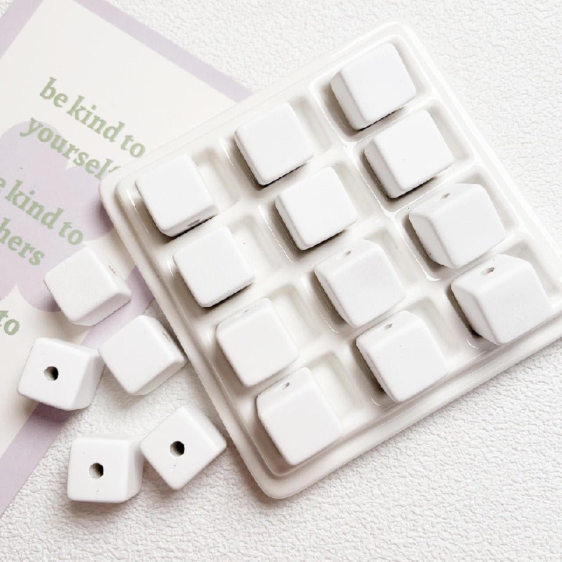 10pcs 16mm Cube Acrylic Beads DIY Bracelet Making 19