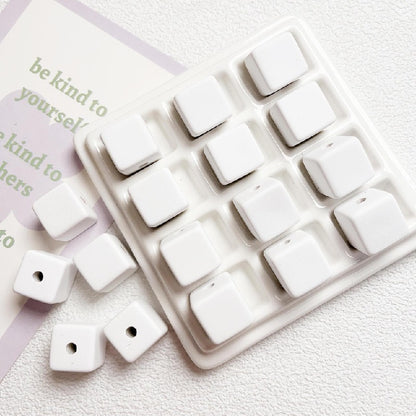 10pcs 16mm Cube Acrylic Beads DIY Bracelet Making 19