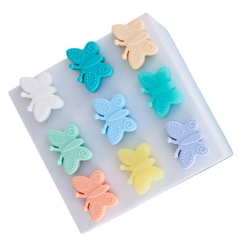 20pcs Silicone Focal Beads Butterfly Side Profile
