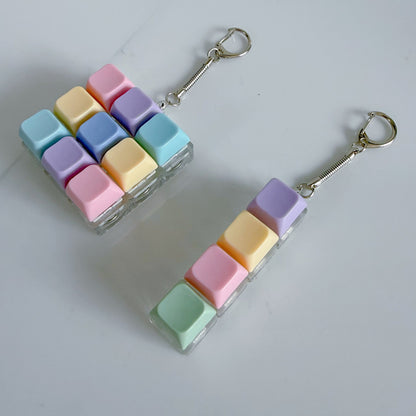 Plastic Keychain Button Mechanical Key Keyboard Fidget Toy 3