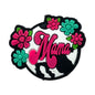 20pcs Silicone Focal Beads Mama Floral Text Design