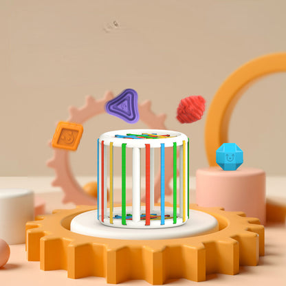 Plastic Montessori Toys Baby Movement Grasp Training Cube 14cm 3