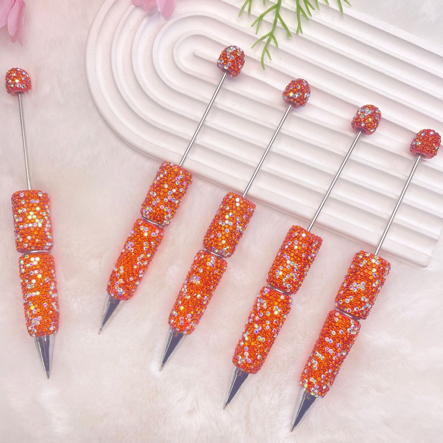 Full Rhinestone Beadable Ballpoint Pens Creative Bright Colour DIY Craft 6