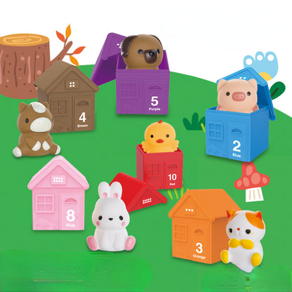 Soft Rubber Farm Animal Pairing Montessori Toys Educational Toy 2