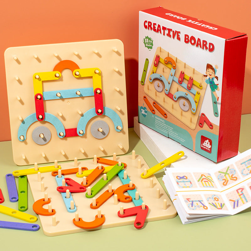 Wooden Montessori Toys Shape Splicing Educational Toy 2