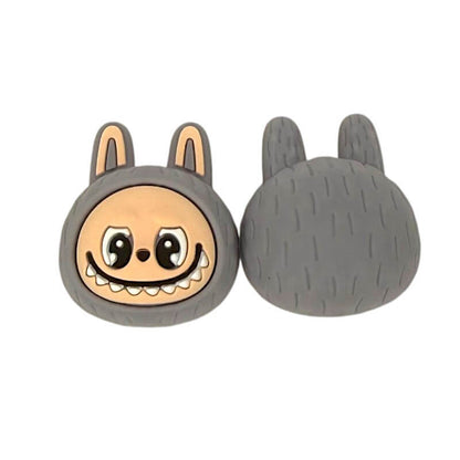 20Pcs Silicone 3D Focal Beads Cute Animal Head With Ears Detail 4