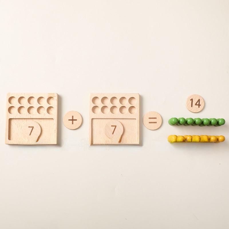 Wooden Arithmetic Shape Pairing Montessori Toys Educational
