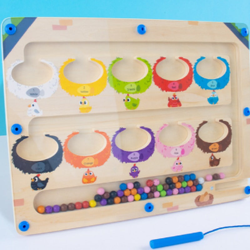 Wooden Magnetic Digital Maze Montessori Toys for Kids 2