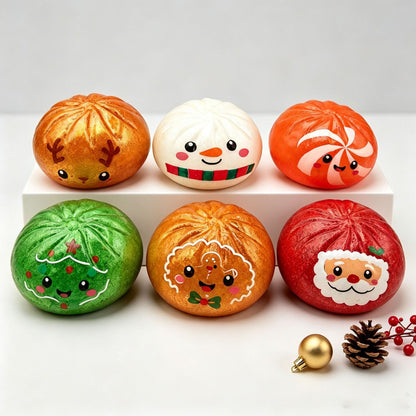 12 Pack Christmas Squishy Dumpling Jelly TPR Sensory Toy Set 3