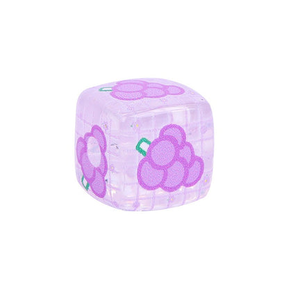10pcs 14mm Fruit Square Transparent Acrylic Beads DIY Bracelet Making 5