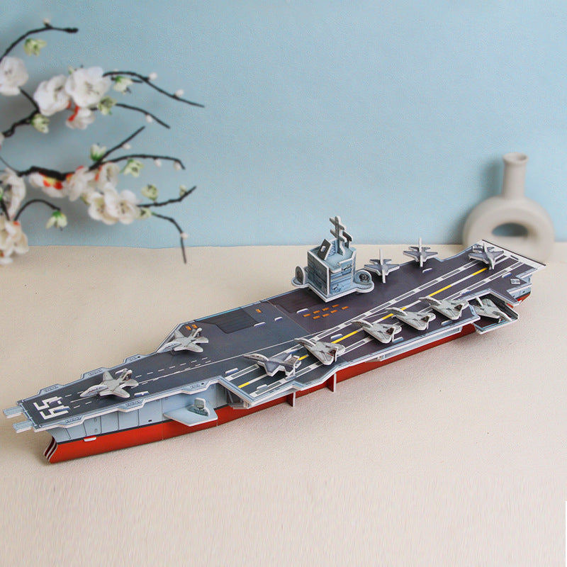 Paper 3D Puzzle Montessori Toys Aircraft Carrier Educational Toy 4