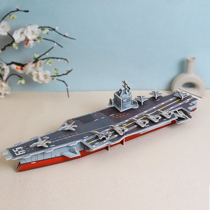 Paper 3D Puzzle Montessori Toys Aircraft Carrier Educational Toy 4