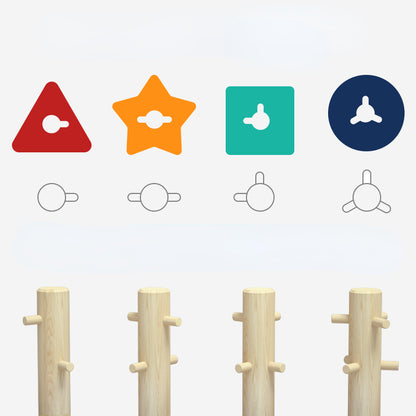 Wooden Montessori Toys Geometric Shape Sorting for Toddlers 4