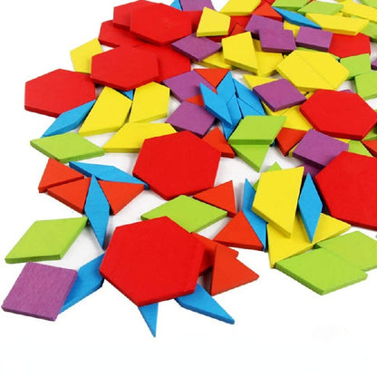 Wooden Montessori Toys Geometric Shape Puzzle for Kids 2