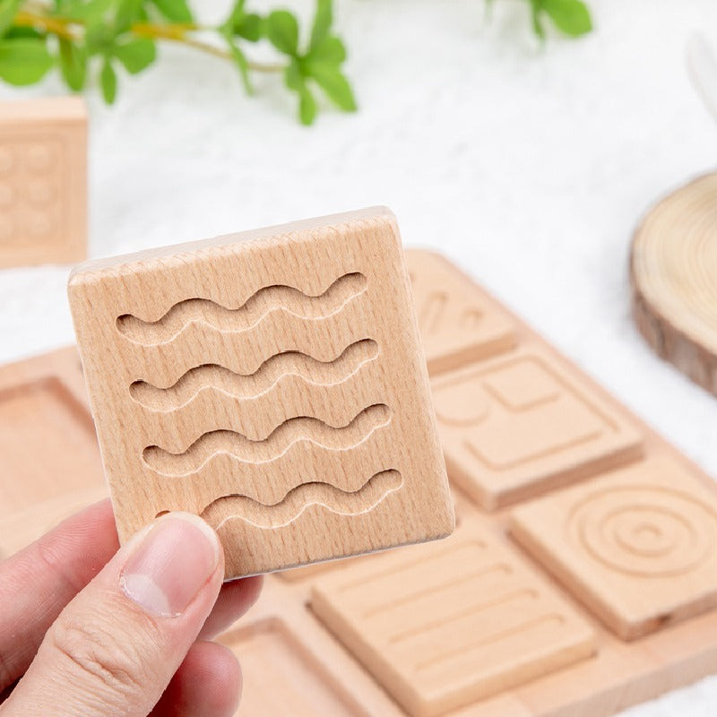 Wooden Memory Board Montessori Toys Sensory Touchpad 5