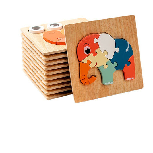 Animal Wooden Puzzle 3D Educational Toy for Kids