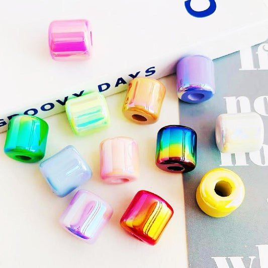 10pcs 16mm Tube Acrylic Beads Jewelry Making Craft Supplies