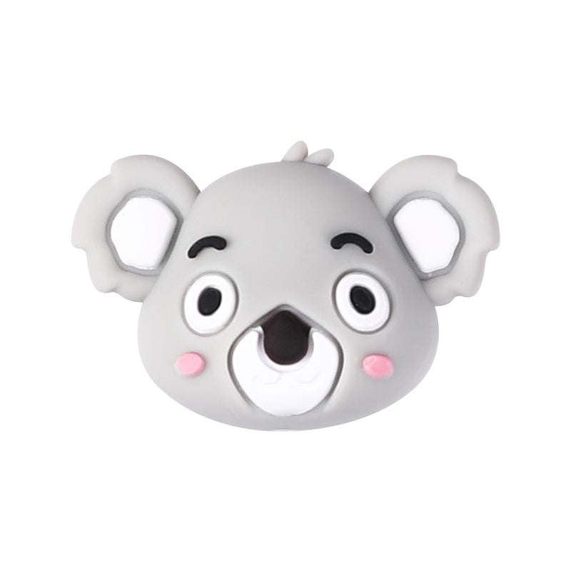 20Pcs Silicone 3D Focal Beads Koala Head Multi Color Design 10