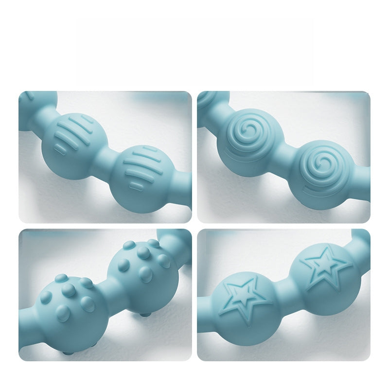 Silicone Teething Rings Baby Chew Toy 2 Pack 9.5cm 4