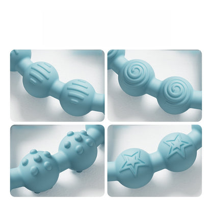 Silicone Teething Rings Baby Chew Toy 2 Pack 9.5cm 4