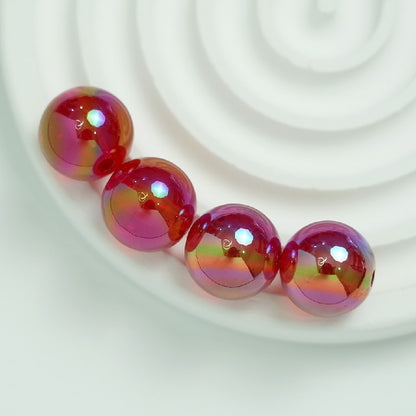 50pcs 16mm UV Finish Round Acrylic Beads Transparent DIY Bracelet Making 5