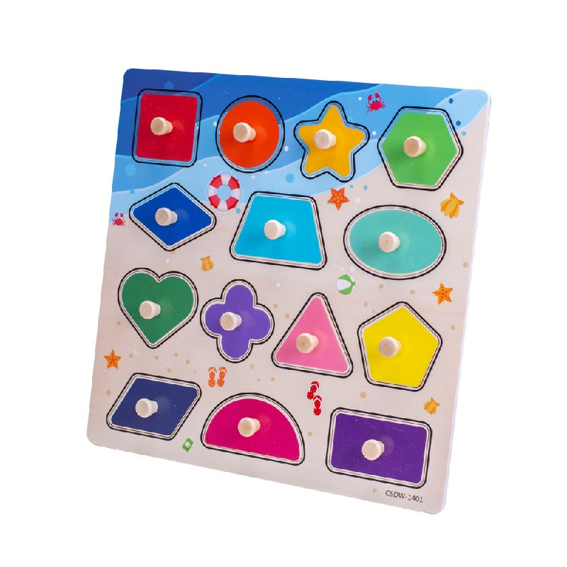 Shape Matching Montessori Toys Wooden Puzzle Educational Toy