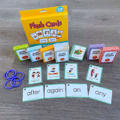 Educational Flash Cards High-Frequency Vocabulary for Kids 220pcs 4