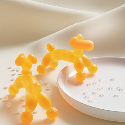 Silicone Baby Teething Toy Balloon Dog Shape for Infant 4