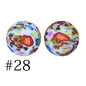50pcs 12mm 15mm 19mm Christmas Silicone Beads Printed Design 3