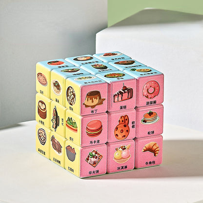 Plastic Fidget Cube Versatile Rubik's Style Puzzle 5.5cm 7