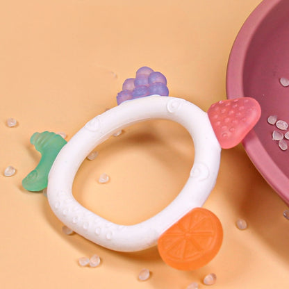 Silicone Fruit Shape Baby Teether Toy 2 Pack