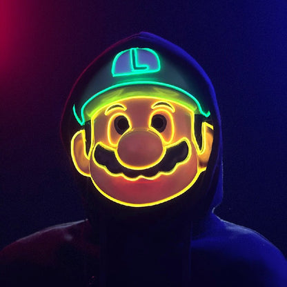 Mario LED Light Up Mask Party Favor Plastic 5