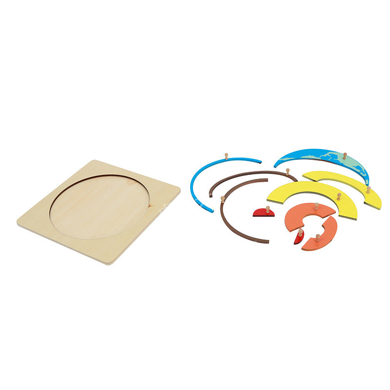 Wooden Geographical Internal Structure Puzzle Montessori Toys 3