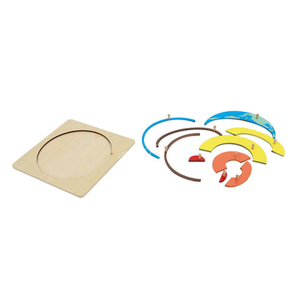 Wooden Geographical Internal Structure Puzzle Montessori Toys 3