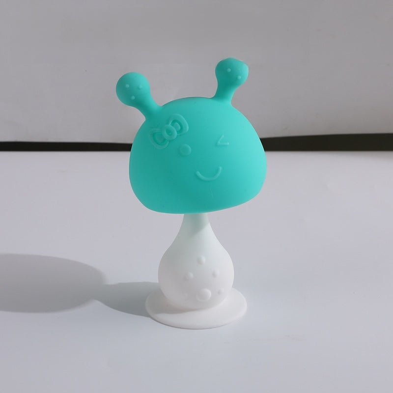 Silicone Mushroom Teething Toy Baby Rattle Teether 12