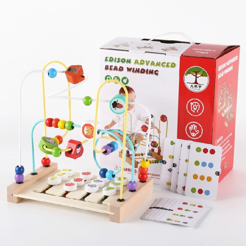 Wooden Bead Maze Puzzle Educational Toy for Kids 5