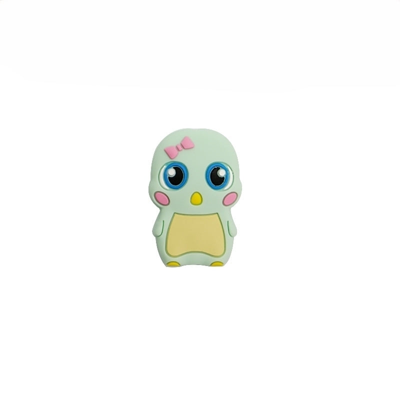 Silicone Focal Beads Cute Bowknot Little Duck Front Facing 10