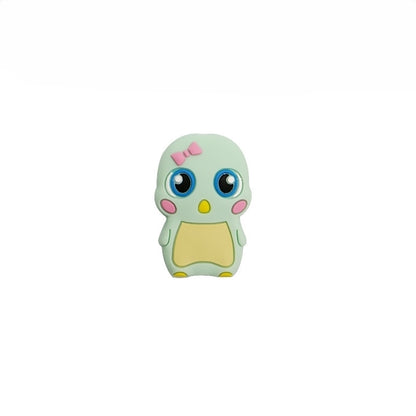 Silicone Focal Beads Cute Bowknot Little Duck Front Facing 10