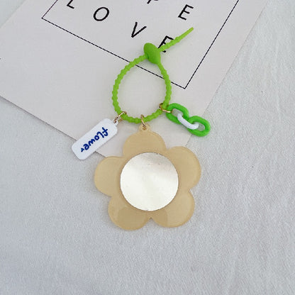 Acrylic Cartoon Bear Mirror Keychain Cute Charm Accessory 7