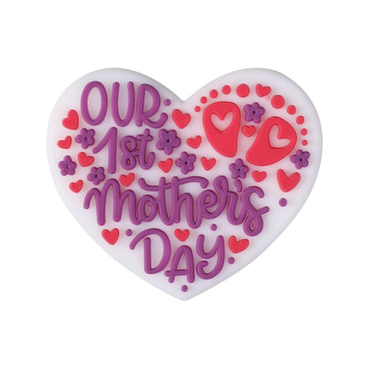 Silicone Focal Beads Mothers Day Floral Text Designs 10