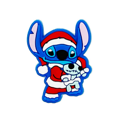 20pcs Silicone 3D Focal Beads Blue Alien Character Large Ears Christmas Outfit