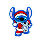 20pcs Silicone 3D Focal Beads Blue Alien Character Large Ears Christmas Outfit