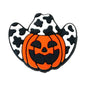 20pcs Silicone Focal Beads Halloween Pumpkin Wearing Cowboy Hat