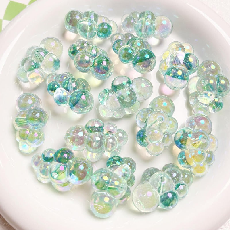 10pcs 22x32mm UV Finish Transparent Cloud Acrylic Beads DIY Bracelet Making 4