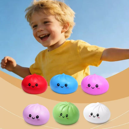 TPR Smiling Dumpling Squishy Squeeze Toy Sensory Stress Relief 3