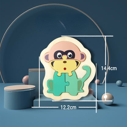 Wooden 3D Animal Puzzle Educational Toy for Kids 11